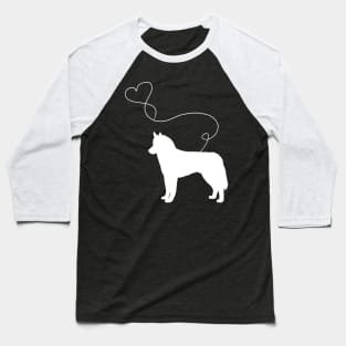 dog cute siberian husky heart Baseball T-Shirt